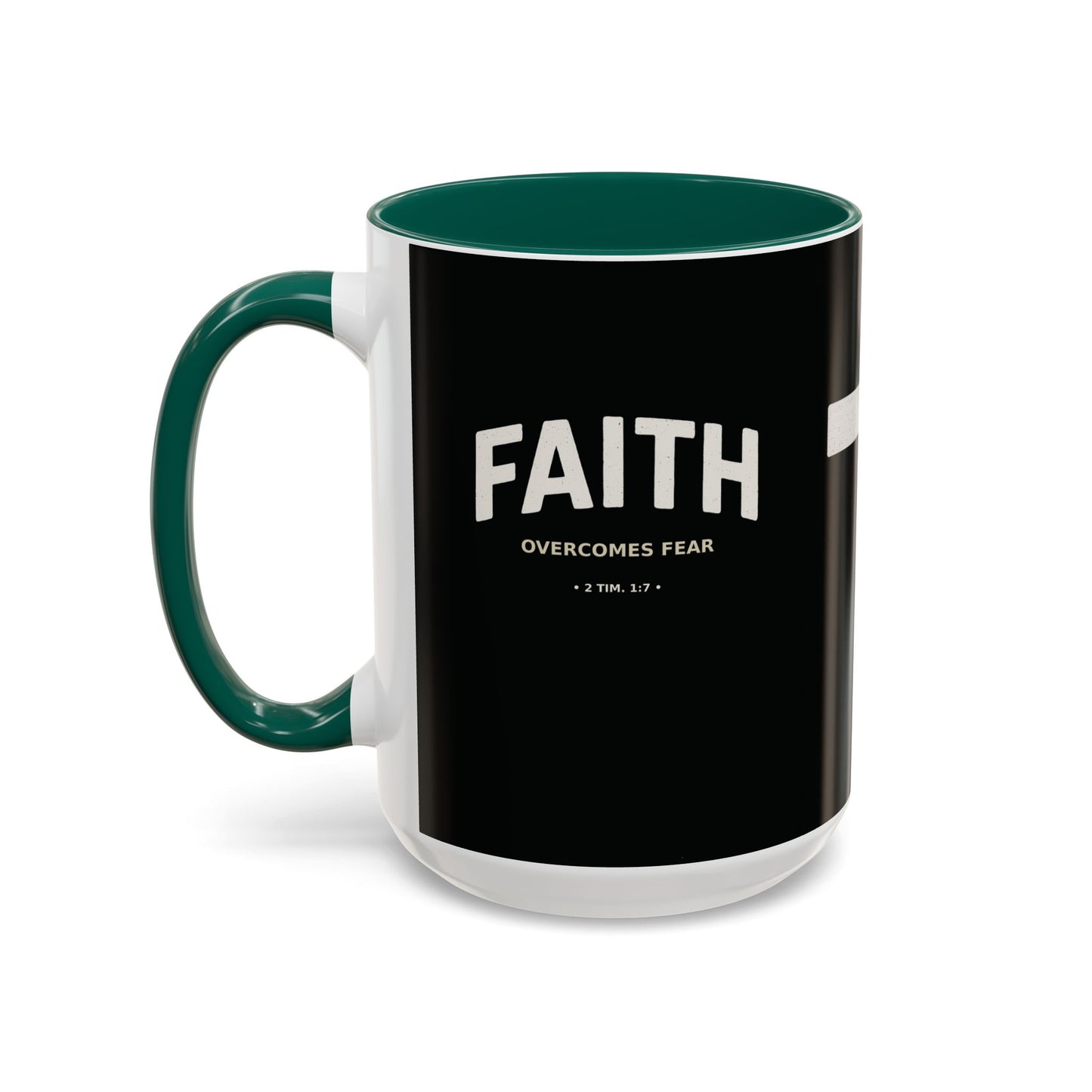 "Faith Overcomes Fear", Colorful Mugs (11oz, 15oz)