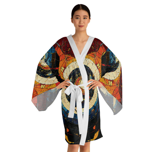 "Shatterdawn Vortex", Long Sleeve Kimono Robe