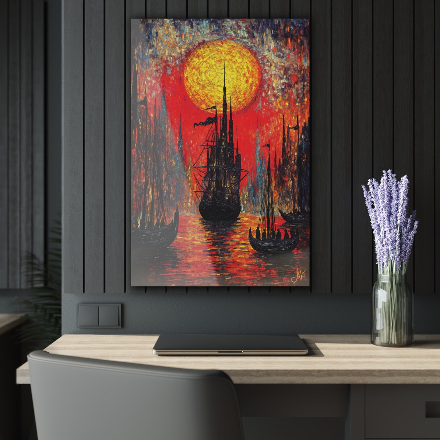 "Exiles in Chains - Portsmouth 1787", Fine Art Acrylic Prints (French Cleat Hanging)