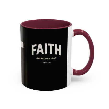 "Faith Overcomes Fear", Colorful Mugs (11oz, 15oz)