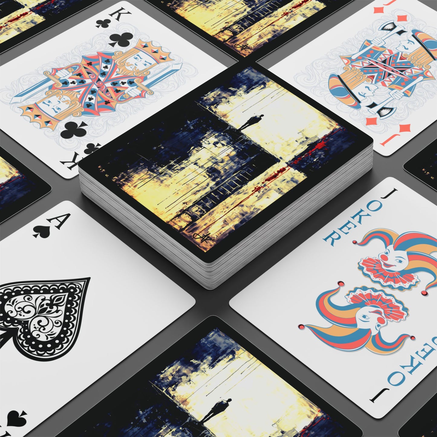 "Never Alone", Fine Art Playing Cards (Void Black)
