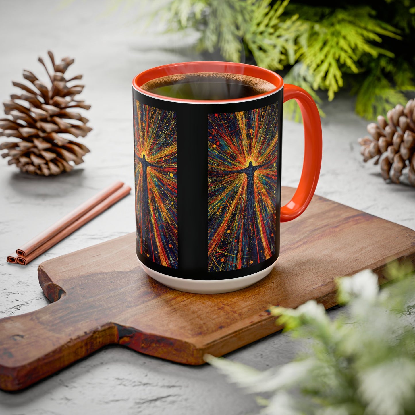 "Born Again in His Radiance - Isaiah 60:1", Colorful Mugs (11oz & 15oz)