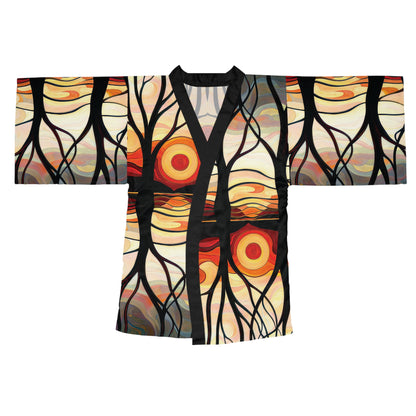 "Liminal Twilight", Long Sleeve Kimono Robe