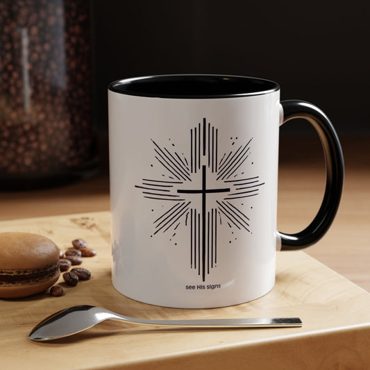 "see His signs", Accent Coffee Mug