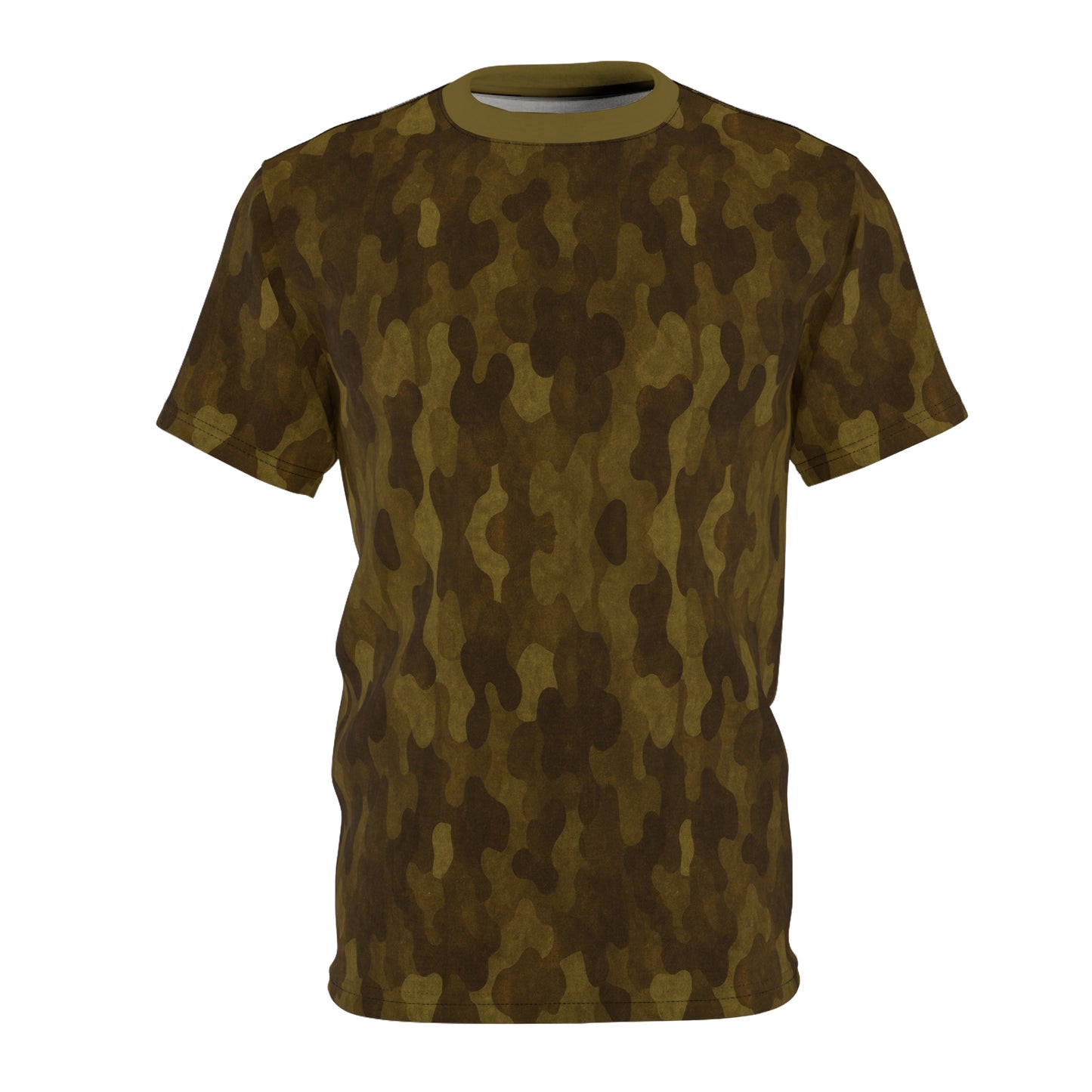 "Swamp Recon Camouflage", Unisex Tee (Bogbrush Olive Collar)