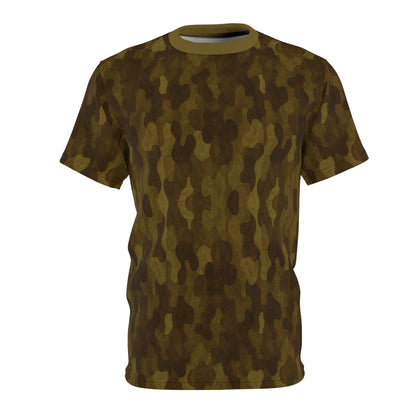 "Swamp Recon Camouflage", Unisex Tee (Bogbrush Olive Collar)