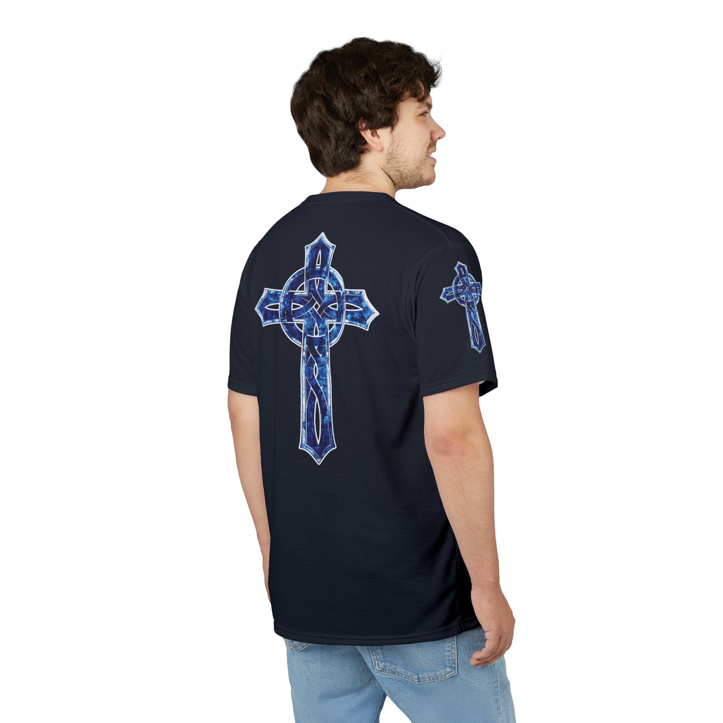 "Soldier of Christ", Unisex T-shirt (Blackstone Blue)