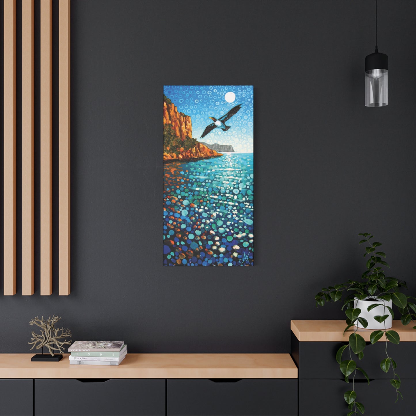 "Sky Kin VII – Gannet in the Glittering Noon", Fine Art Matte Canvas, Stretched, 1.25"