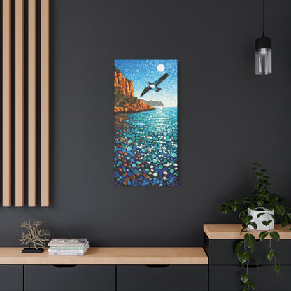 "Sky Kin VII – Gannet in the Glittering Noon", Fine Art Matte Canvas, Stretched, 1.25"