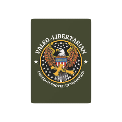 "Paleo-Libertarian" #01, Political Playing Cards (Dark Olive Green)