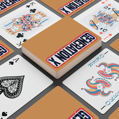 "Generation X", Retro Playing Cards (Camel Brown)