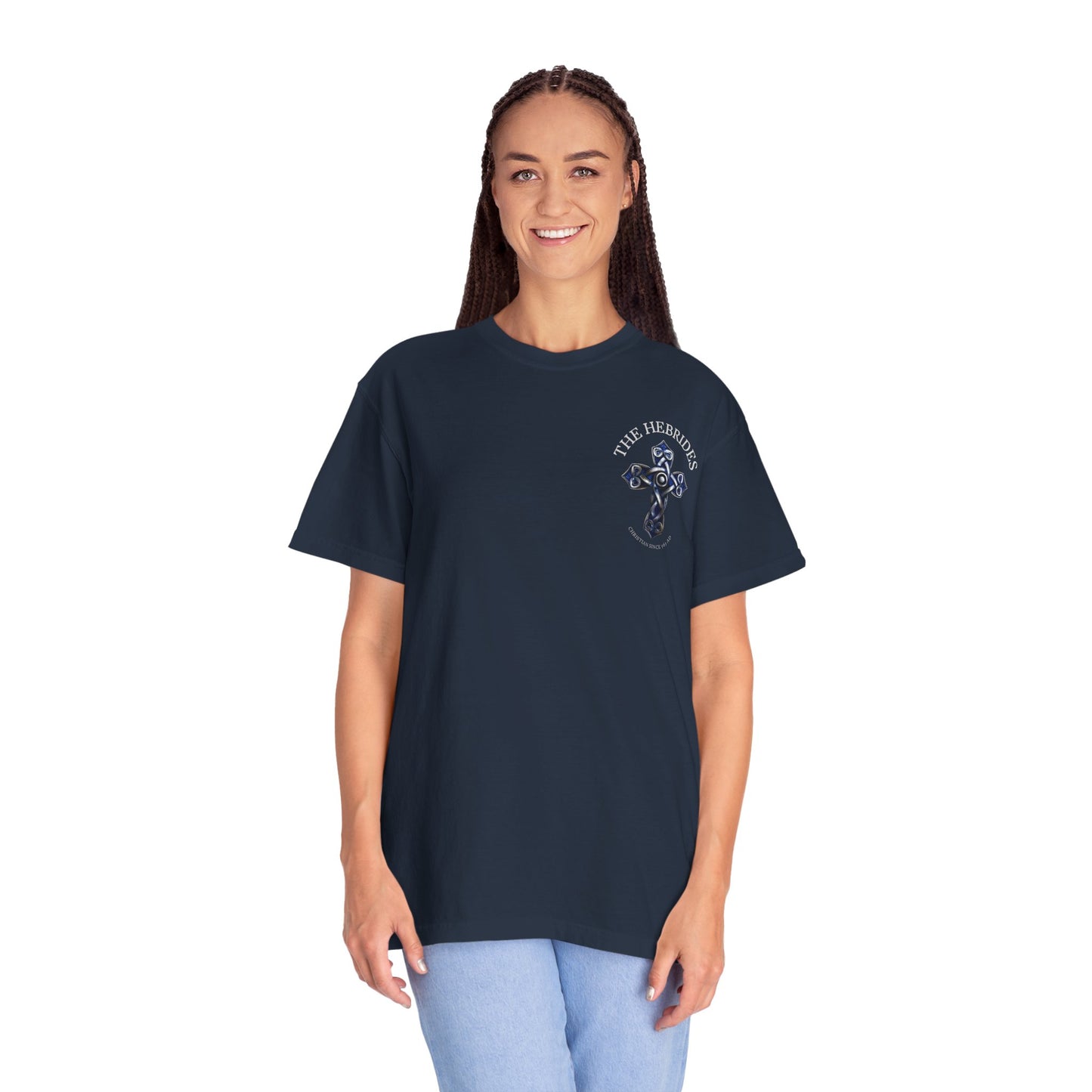 "The Hebrides - Christian since 563 AD", Unisex T-shirt
