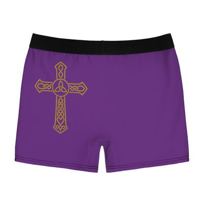 "Clan na Gael - Irish American", Men's Boxer Briefs (Vesper Violet)