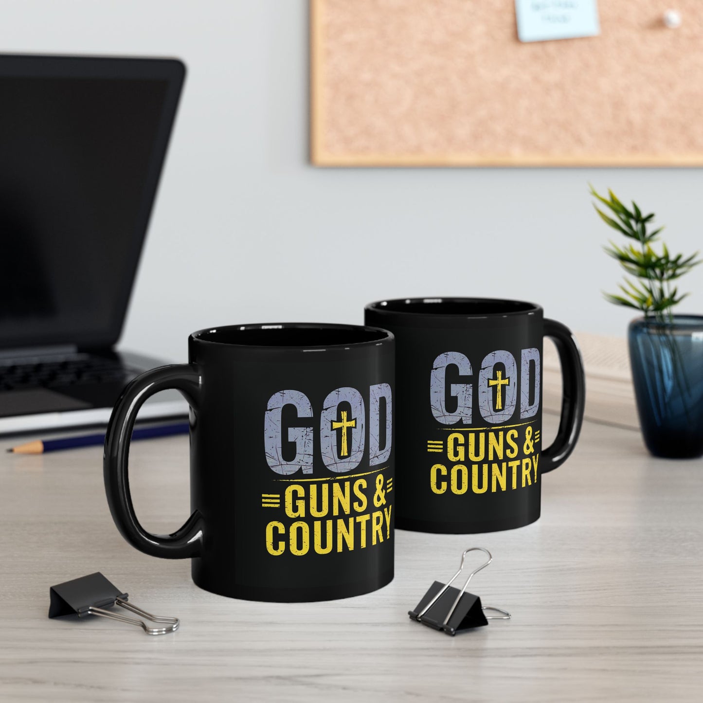 "God, Guns & Country" #01, Black Mug (11oz & 15oz)