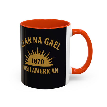 "Clan na Gael - Irish American", Colorful Mugs (11oz, 15oz) (Raven Black)