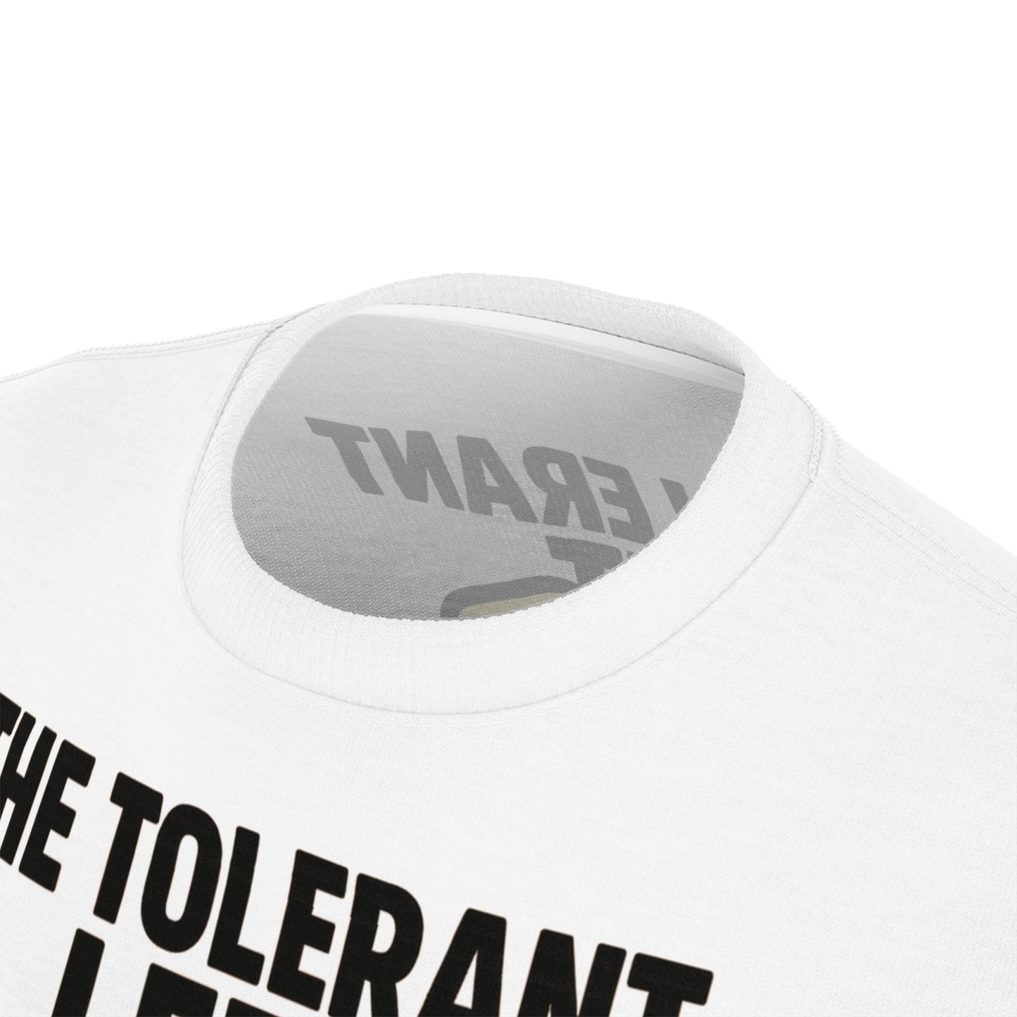"The Tolerant Left", Unisex T-shirt (Doctor White)