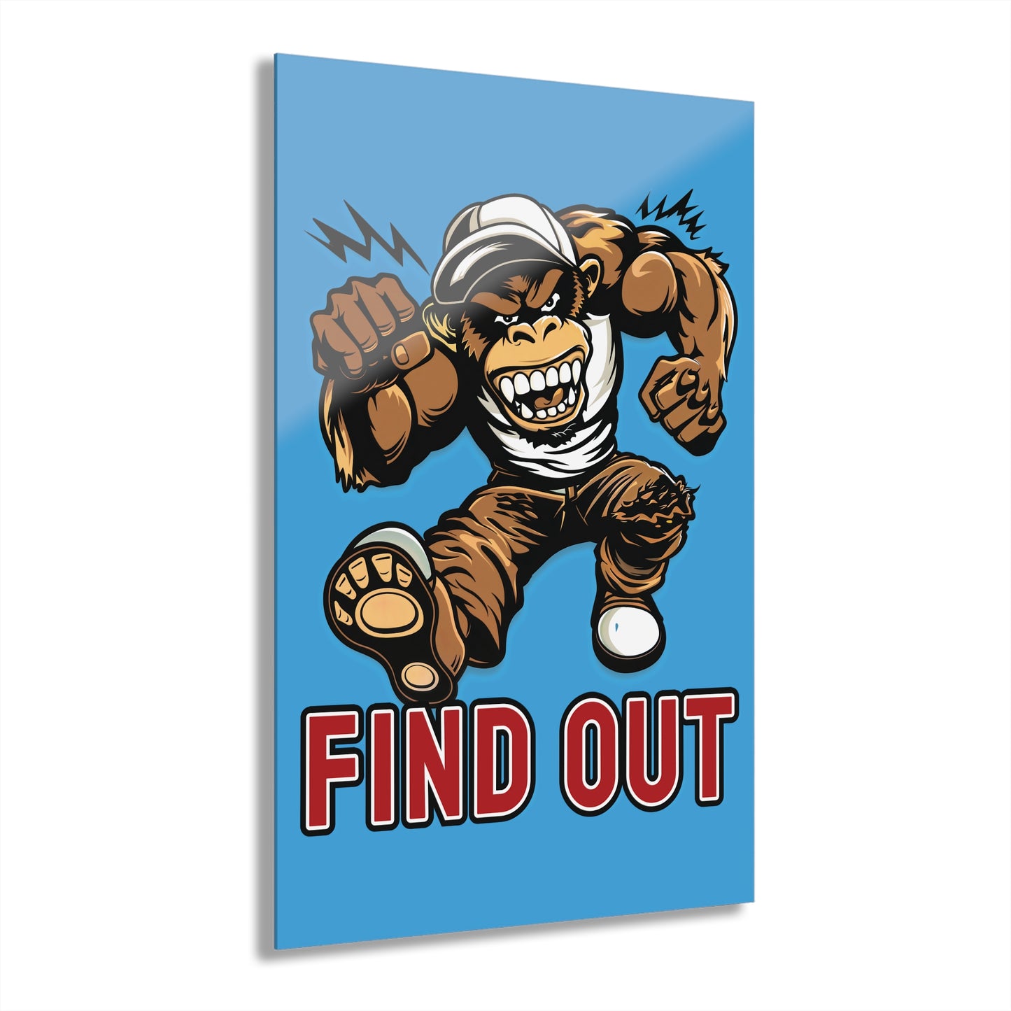 "Find Out", Acrylic Wall Prints (French Cleat Hanging) (Swimmer Blue)