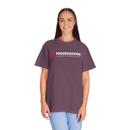 "Progressivism - Enemy of Western Civilization", Unisex T-shirt (Dark Colors)