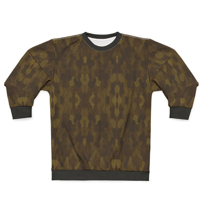 "Swamp Recon Camouflage", Unisex Sweatshirt (Alligator Black Cuffs and Collar)