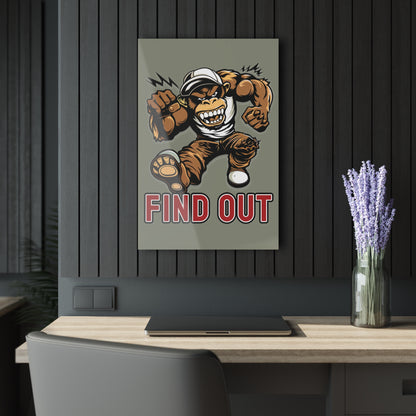 "Find Out", Acrylic Wall Prints (French Cleat Hanging) (Striking Grey)