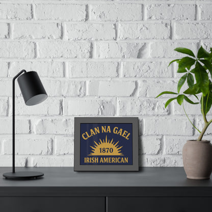 "Clan na Gael - Irish American", Framed Paper Poster (Mariana Blue)
