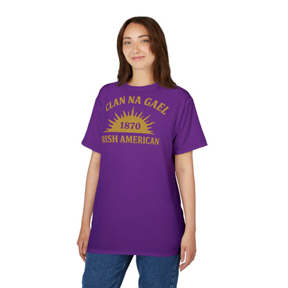 "Clan na Gael - Irish American", Unisex T-shirt (Vesper Violet)