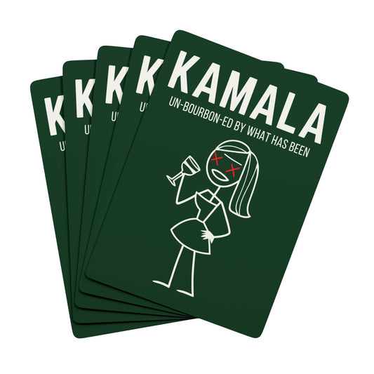 "KAMALA un-Bourbon-ed" #01, Political Playing Cards (Monsoon Green)
