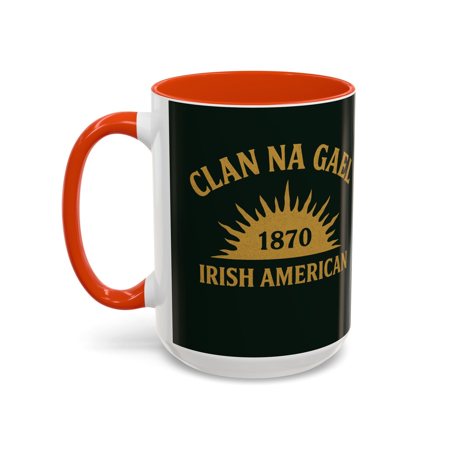 "Clan na Gael - Irish American", Colorful Mugs (11oz, 15oz) (Túath Green)
