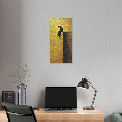 "In Darkest Hour He Is With Me", Stretched Classic Canvas Fine Art Print