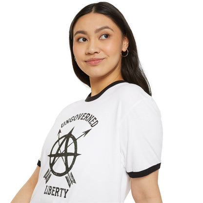 "Ungoverned Liberty", Unisex Cotton Ringer T-Shirt