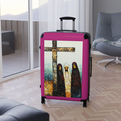 "At-the-Foot of the Cross - John 19:25", Suitcases (Dark Pink)