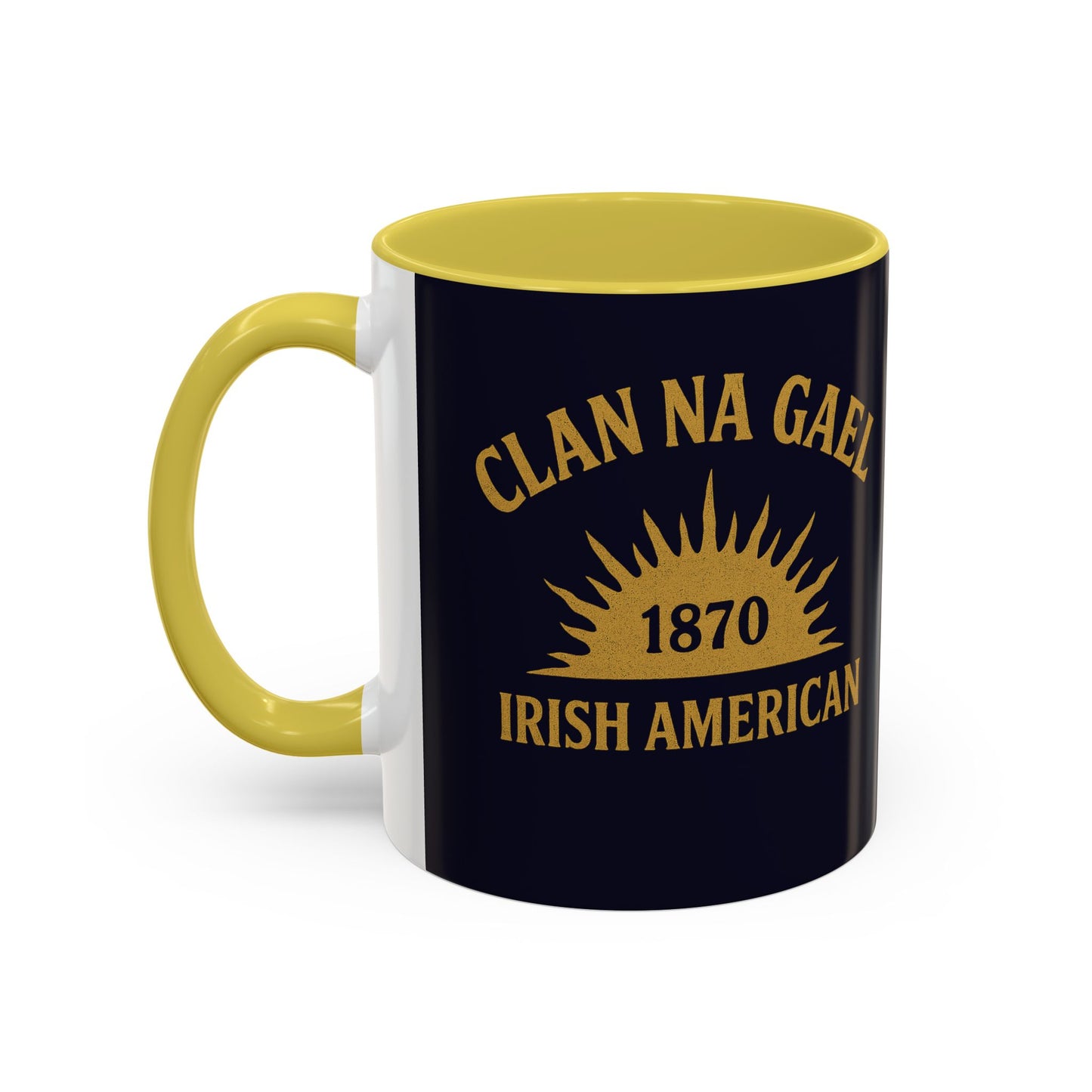"Clan na Gael - Irish American", Colorful Mugs (11oz, 15oz) (Black Rock Blue)
