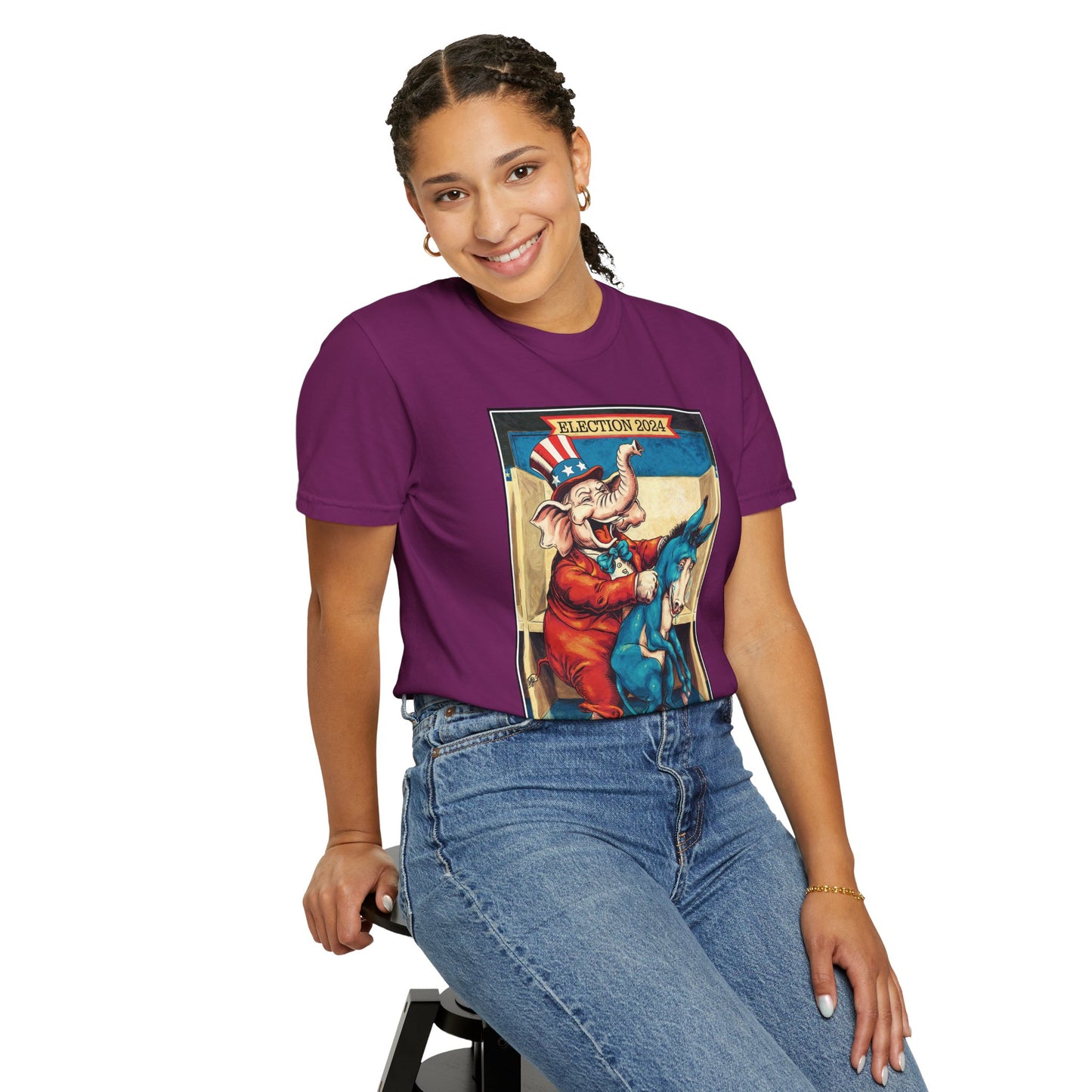 "MAGA Spanked the Donkeys 2024", Unisex T-shirt (Dark Colors)