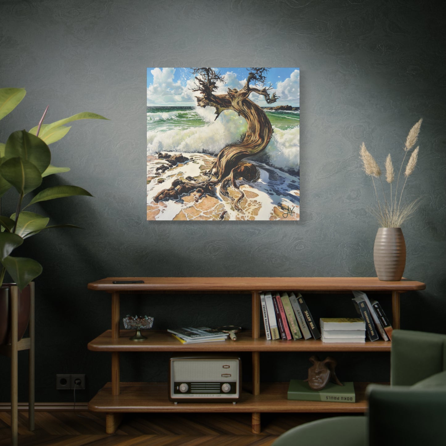 "Stormroot Bearing the Ninth Wave", Fine Art Matte Canvas, Stretched, 1.25"