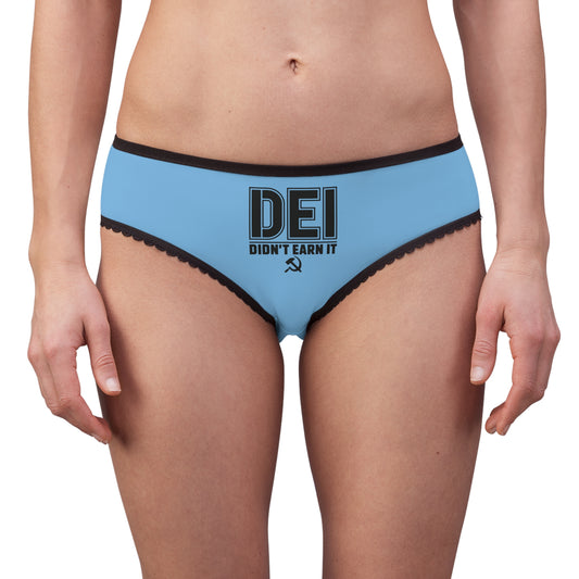 "DEI - Didn't Earn It" #14, Women's Briefs (Sky Blue)
