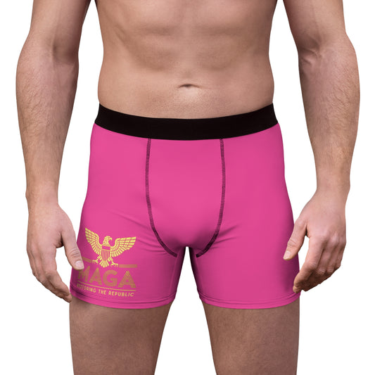 "MAGA - Restoring the Republic", Men's Boxer Briefs (Hot Pink)