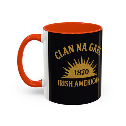 "Clan na Gael - Irish American", Colorful Mugs (11oz, 15oz) (Raven Black)