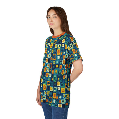 "Soul Mosaic", Unisex Tee (Metallic Orange Collar)