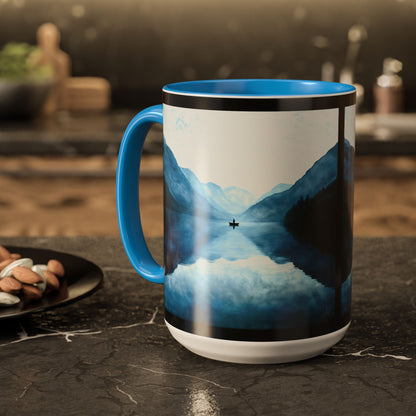 "Connected in Silence - Psalm 46:10", Colorful Mugs (11oz, 15oz)