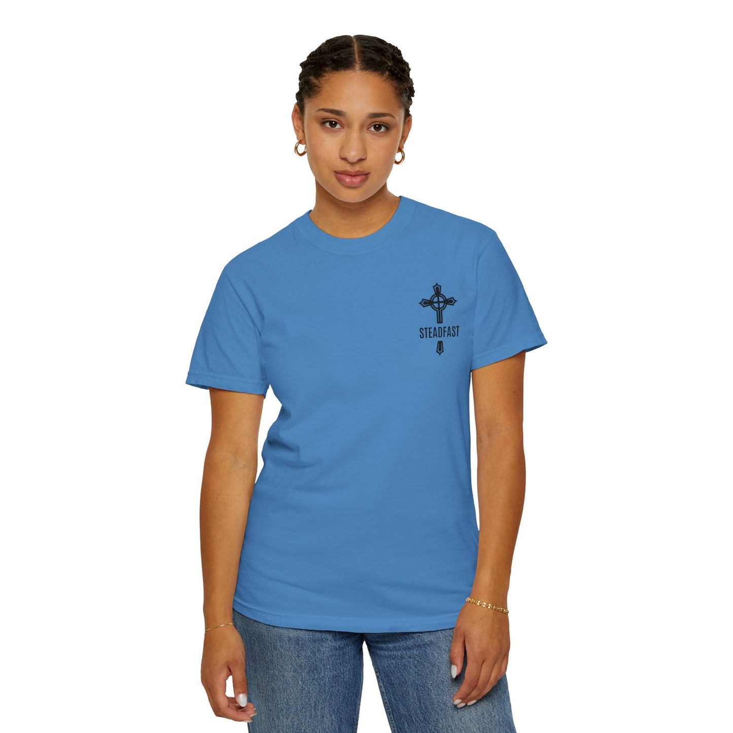 "Steadfast Cross in Black", Unisex T-shirt
