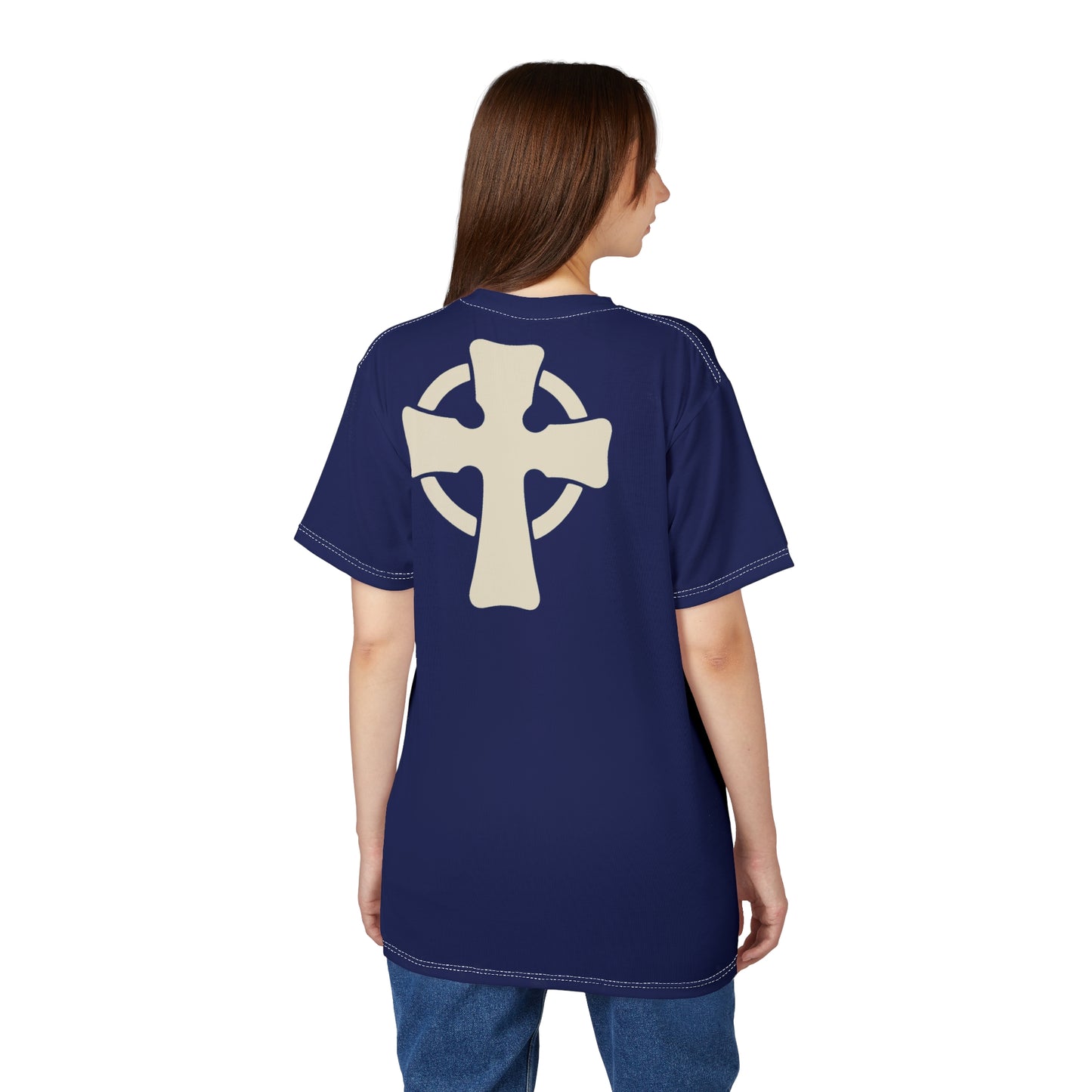 "Retro Jesus", Unisex T-shirt (Norway Blue)