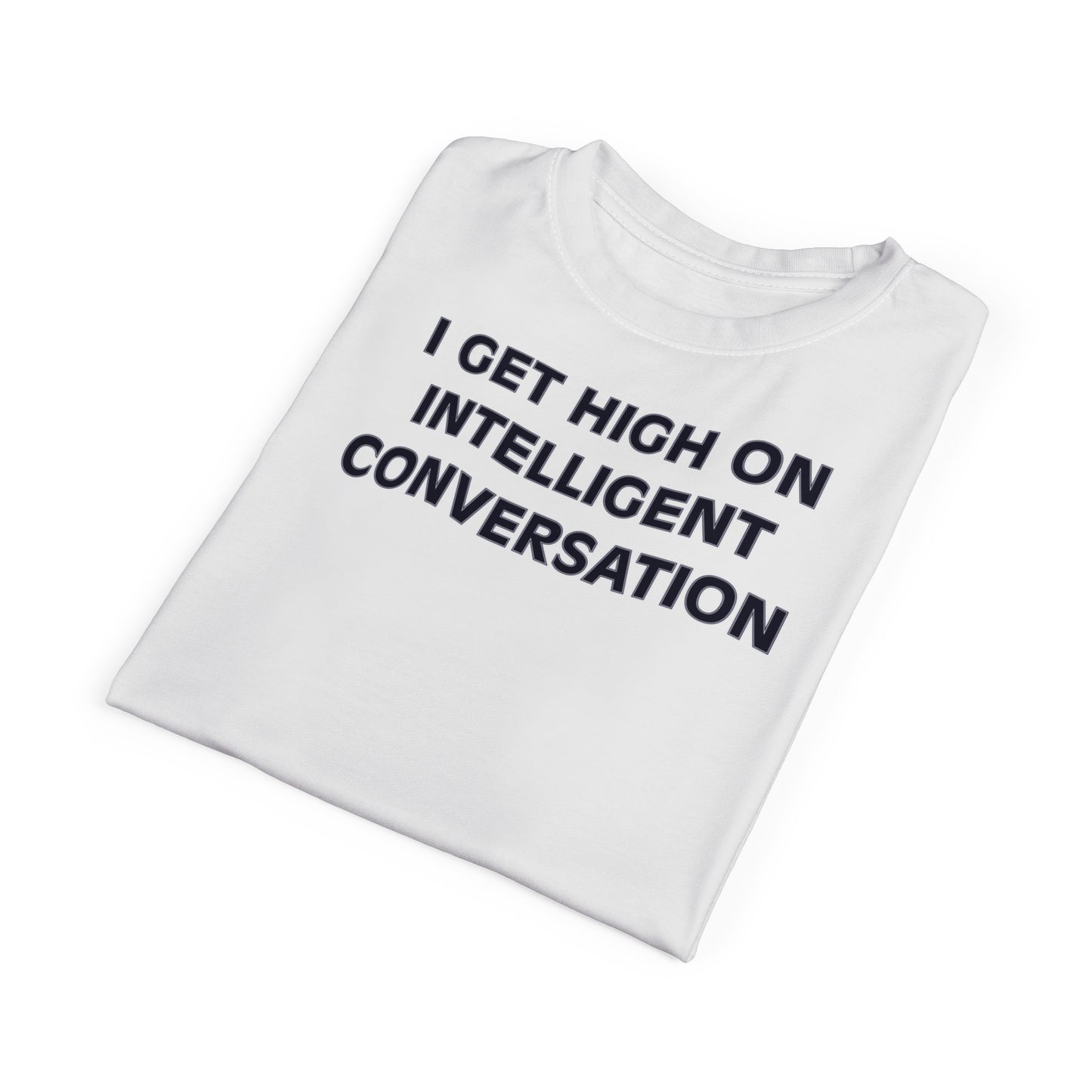 "Intelligent Conversation", Unisex T-shirt (White)