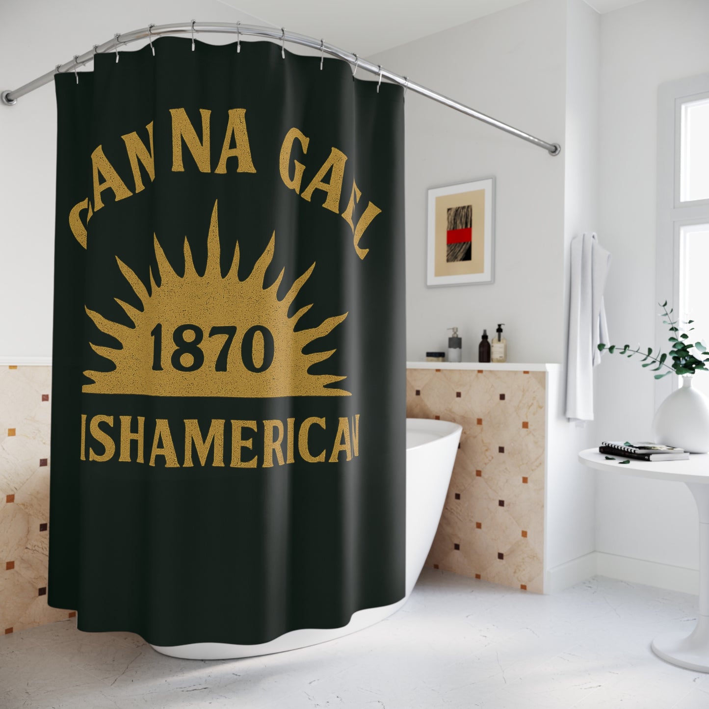 "Clan na Gael - Irish American", Shower Curtains (Túath Green)