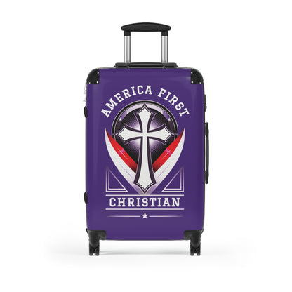 "America First - Christian" #03 Suitcases (Purple)