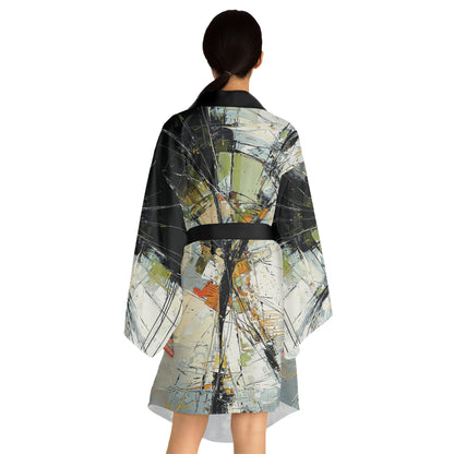 "Abstract 548", Long Sleeve Kimono Robe