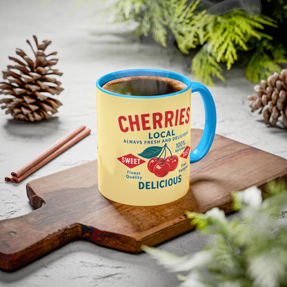 "Delicious Cherries", Colorful Mugs (11oz, 15oz) (Sanctum Veil)