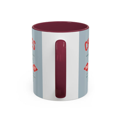 "Delicious Cherries", Colorful Mugs (11oz, 15oz) (Washed Silver-Blue)