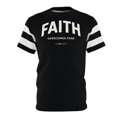 "Faith Overcomes Fear", Unisex Tee (Moonless Black)