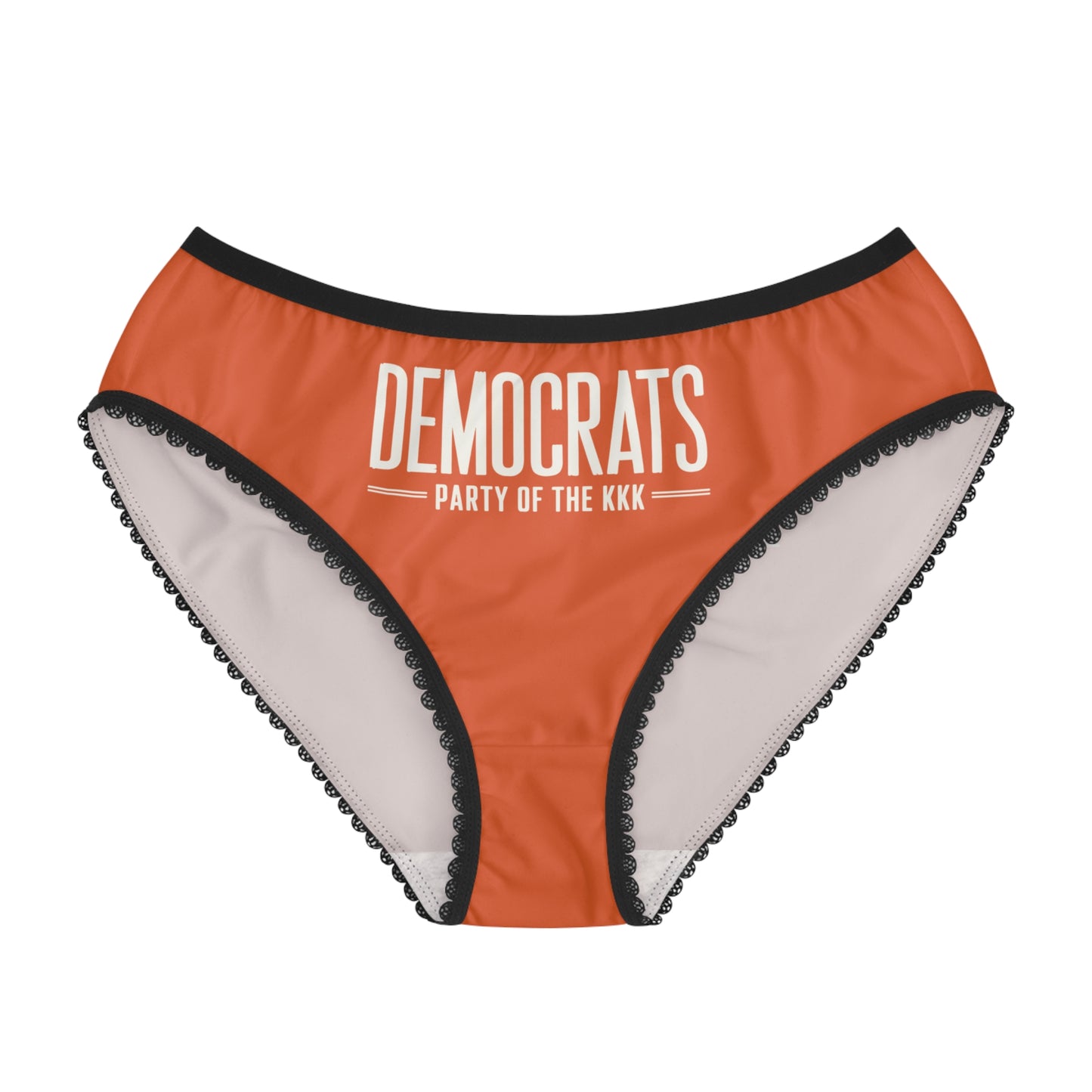 "Democrats - Party of the KKK", Women's Briefs (Salamander Orange)
