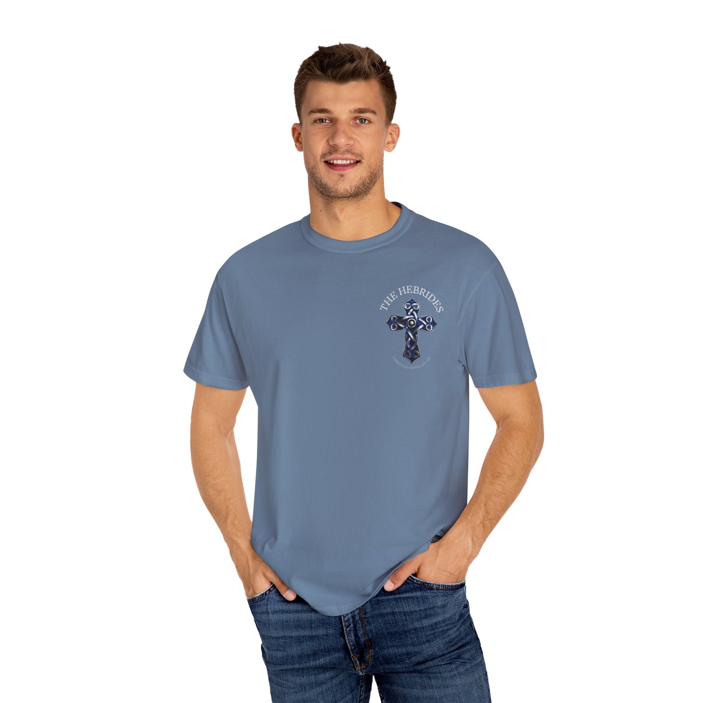 "The Hebrides - Christian since 563 AD", Unisex T-shirt
